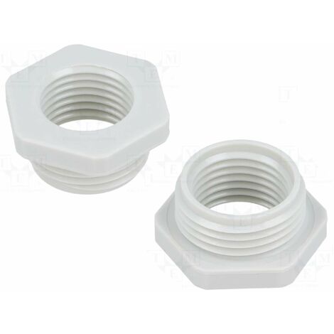 2x Bague réducteur adaptateur de filetage pour presse étoupe en plastique Réduction Câble Fils Electrique Garniture, mâle M20 vers femelle M16