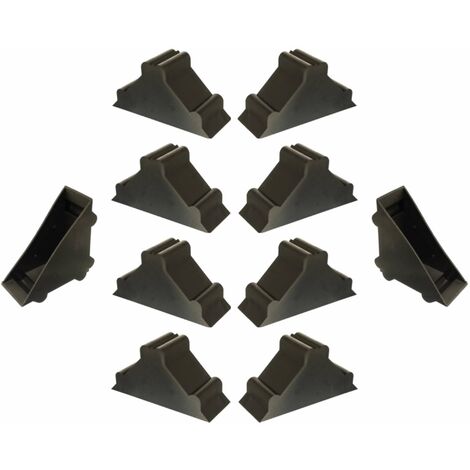 10x Patin de coin protection d'angle triangulaire en plastique noir utilisation universelle Capuchon Embout Verre Bois Meuble Table Miroir, pour épaisseur 5-6mm