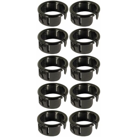10x Passe câble à ouverture latérale protège les câbles contre les abrasions et les coupures Bague Douille Protection Assemblage Conduit Fil, Ø 34,9mm