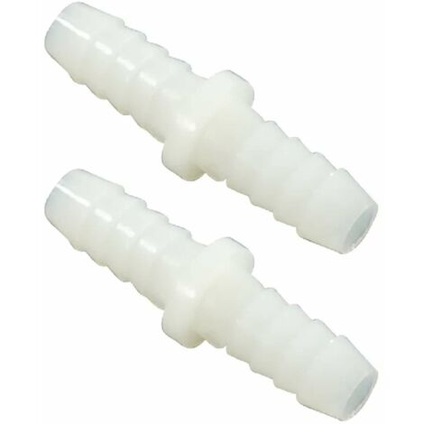 2x Raccord de tuyau droit en I Connecteur Jonction Adaptateur Durite Tube Pulvérisation Tondeuse Tracteur Universel, diamètre embouts 10mm