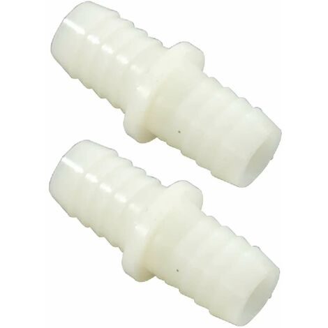 2x Raccord de tuyau droit en I Connecteur Jonction Adaptateur Durite Tube Pulvérisation Tondeuse Tracteur Universel, diamètre embouts 16mm
