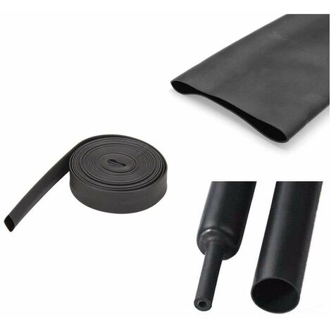 GTI 3000 Gaine Thermorétractable à Paroi Mince, Noire, 6/2mm, 1m 3M