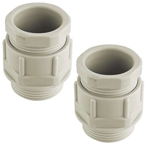 2x Presse étoupe écrou de câble en polyamide PA gris RAL 7035 étanche IP68 Connecteur Réglable Fils Etanchéité Protection Stabilité, PG7 pour câble Ø 3mm -6,5mm