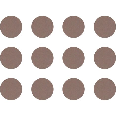 12x Cache vis adhésif autocollant diamètre 40mm protection bouchon trou obturateur meuble table chaise maison, Caramel