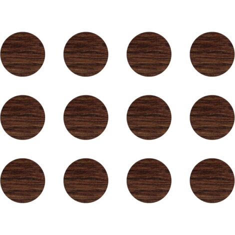 12x Cache vis adhésif autocollant diamètre 40mm protection bouchon trou obturateur meuble table chaise maison, Chêne canterbury