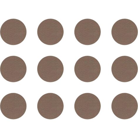 12x Cache vis adhésif autocollant diamètre 40mm protection bouchon trou obturateur meuble table chaise maison, Latté