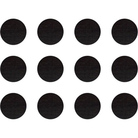 12x Cache vis adhésif autocollant diamètre 40mm protection bouchon trou obturateur meuble table chaise maison, Chêne noir