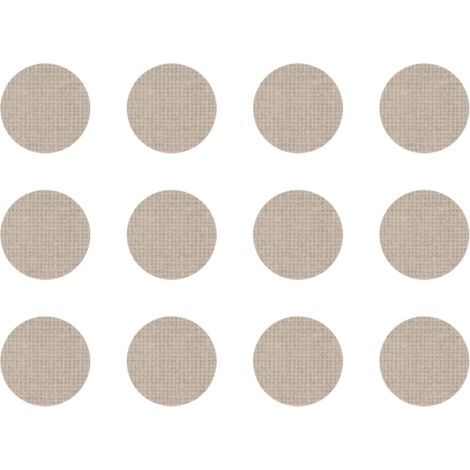 12x Cache vis adhésif autocollant diamètre 40mm protection bouchon trou obturateur meuble table chaise maison, Lin beige (1/4)