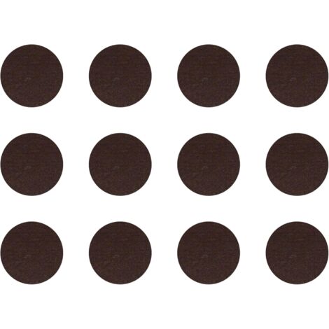 12x Cache vis adhésif autocollant diamètre 40mm protection bouchon trou obturateur meuble table chaise maison, Chocolat marron foncé