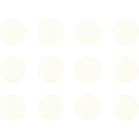 12x Cache vis adhésif autocollant diamètre 40mm protection bouchon trou obturateur meuble table chaise maison, Ivoire (1/4)