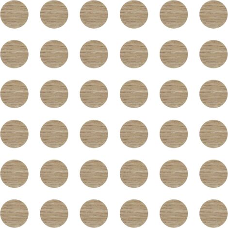 36x Cache vis adhésif autocollant diamètre 25mm protection bouchon trou obturateur meuble table chaise maison, Chêne bardolino