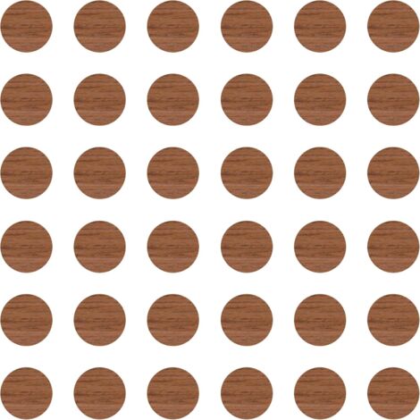 36x Cache vis adhésif autocollant diamètre 25mm protection bouchon trou obturateur meuble table chaise maison, Chêne cognac