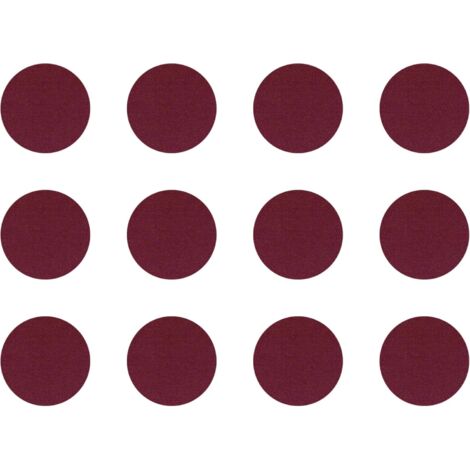 12x Cache vis adhésif autocollant diamètre 40mm protection bouchon trou obturateur meuble table chaise maison, Bourgogne