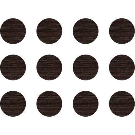 12x Cache vis adhésif autocollant diamètre 40mm protection bouchon trou obturateur meuble table chaise maison, Chêne baroque