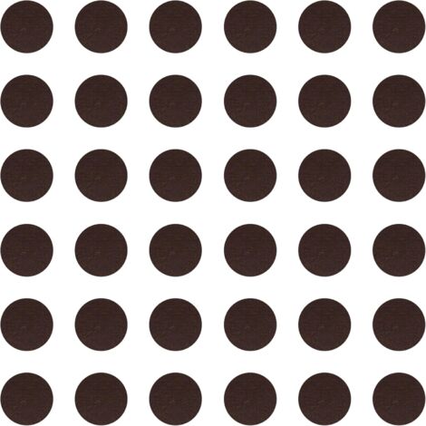 36x Cache vis adhésif autocollant diamètre 25mm protection bouchon trou obturateur meuble table chaise maison, Chocolat marron foncé