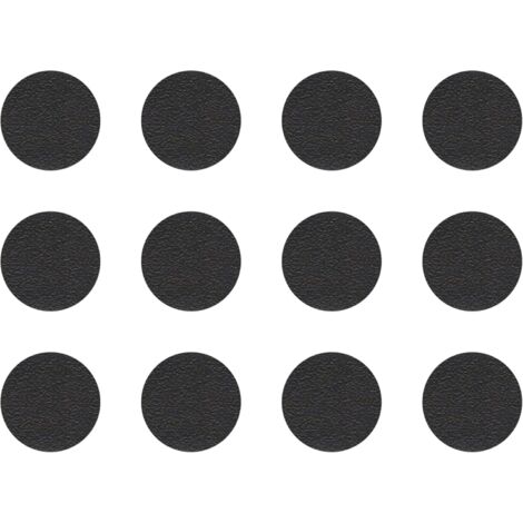 12x Cache vis adhésif autocollant diamètre 40mm protection bouchon trou obturateur meuble table chaise maison, Basalte