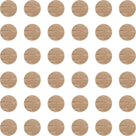 Cyclingcolors – Lot de 36 caches vis adhésifs autocollants 25mm – Chêne doré – Protection contre poussière et humidité – Finition soignée