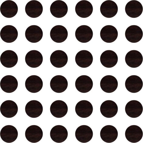 36x Cache vis adhésif autocollant diamètre 25mm protection bouchon trou obturateur meuble table chaise maison, Wengé