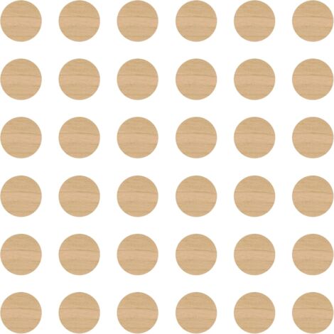 Cyclingcolors – Lot de 36 cache vis adhésifs autocollants 25mm – Protection pour meubles en bouleau – Facile à appliquer – Résistant à l'humidité