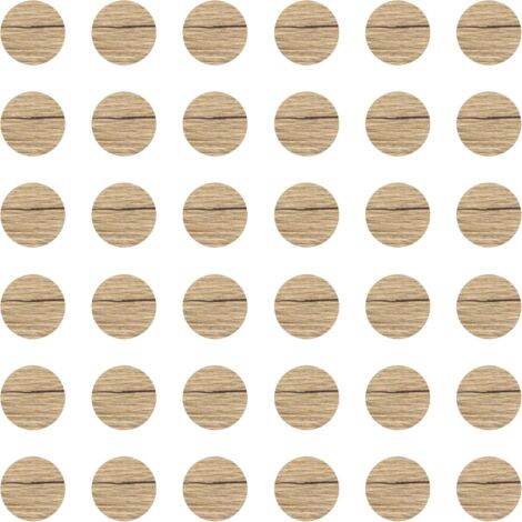 Cyclingcolors – Lot de 36 caches vis adhésifs autocollants 25mm – Chêne halifax – Protection contre l'humidité et la poussière – Finition soignée pour meubles