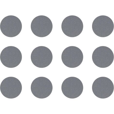 12x Cache vis adhésif autocollant diamètre 40mm protection bouchon trou obturateur meuble table chaise maison, Gris foncé