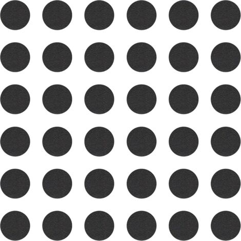 36x Cache vis adhésif autocollant diamètre 25mm protection bouchon trou obturateur meuble table chaise maison, Basalte