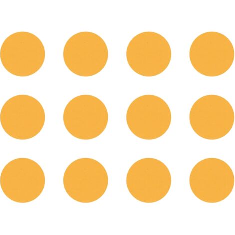 12x Cache vis adhésif autocollant diamètre 40mm protection bouchon trou obturateur meuble table chaise maison, Jaune