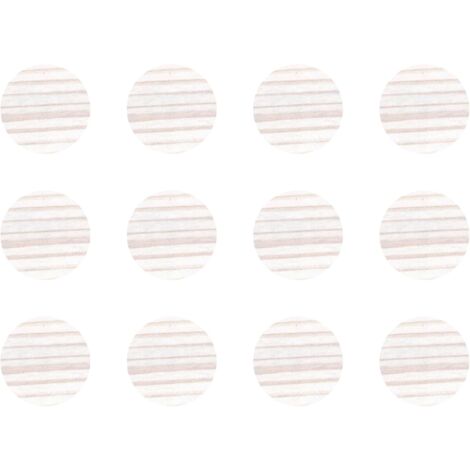 12x Cache vis adhésif autocollant diamètre 40mm protection bouchon trou obturateur meuble table chaise maison, Chêne rome