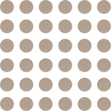 36x Cache vis adhésif autocollant diamètre 25mm protection bouchon trou obturateur meuble table chaise maison, Cappuccino