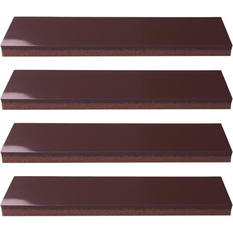 4X Patin silicone autocollant antidérapant antivibration 17x75 mm Pied Meuble Ménager Electronique Adhésif, Marron