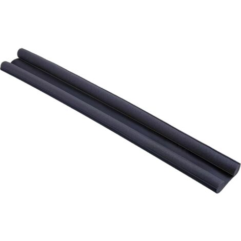 Boudin de porte Bas de Porte Double Isolant 95 cm Stop Froid Anti Courants d'air Insecte Poussière Pertes de chaleur Mousse Découpable, Noir (1/5)