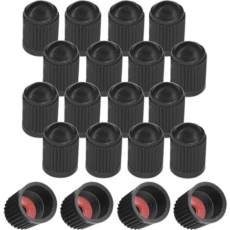 20x Bouchon de valve capuchon plastique schrader pneu vélo moto auto voiture quad trottinette, noir