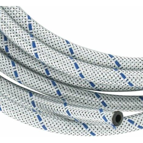 Durite essence 5mm fil tressé galvanisé et fil bleu haute qualité spéciale hydrocarbure Tuyau Carburant Essence Huile NBR Etanchéité voiture moto tracteur tondeuse scooter (longueur 2m)