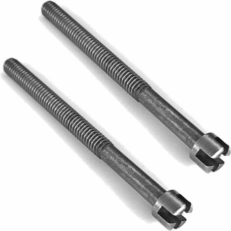 Cyclingcolors – Lot de 2 vis de lit tête en croix en acier brut 7mm x 60mm – Filetage direct pour assemblage meuble – Remplacement armoires et lits