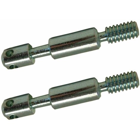 Cyclingcolors – Lot de 2 goujons d'assemblage de lit 8mm x 60mm – Acier avec 4 trous – Filetage direct pour montage robuste de meubles