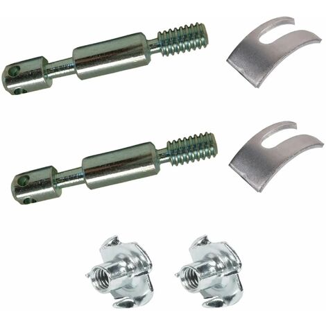 Cyclingcolors – Kit complet 2x goujons d'assemblage 6mm x 50mm – 2x écrous à griffes M6 acier – 2x étriers fourchette 38mm pour assemblage meuble (1/4)