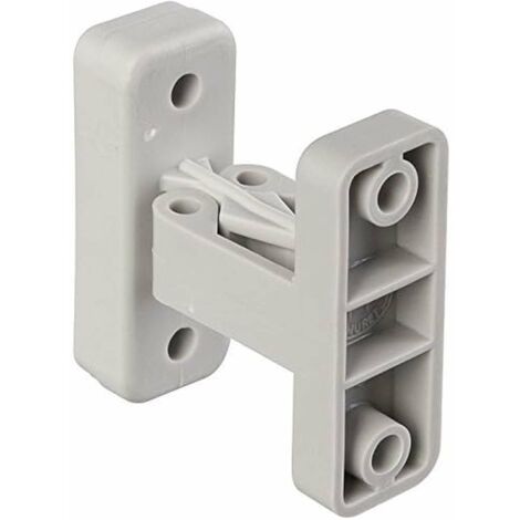 Cyclingcolors – Butoir d'arrêt de portillon à visser en plastique gris – Dimensions 48 x 18mm – Entraxe 35mm – Pour porte de garage