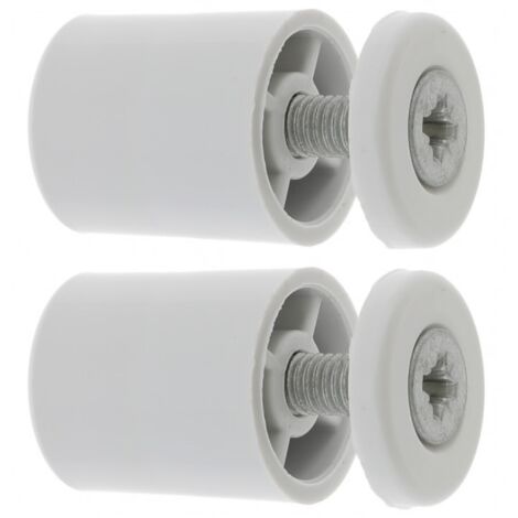 Cyclingcolors – Butée d'arrêt de lame finale de volet roulant ronde 25mm Ø22mm en PVC – Avec rondelle et vis – Pour fixation en menuiserie – Gris clair