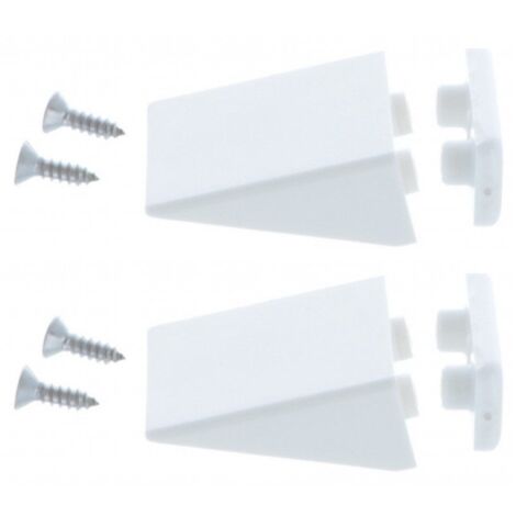Cyclingcolors – Butée d'arrêt de volet roulant triangulaire 40mm – Avec contreplaque et vis – Pour installation facile – Couleur blanc