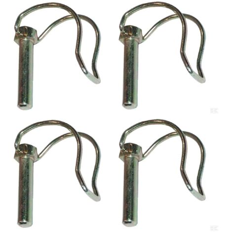 Cyclingcolors – Lot de 4 goupilles demi-lune en acier zingué – 7x42mm – Pour motoculture et quincaillerie – Fermeture rapide et sûre