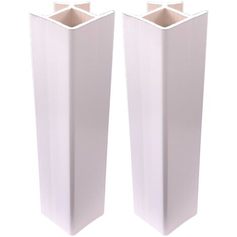 Cyclingcolors – Lot de 2 jonctions de plinthe 90° en PVC – Hauteur 80mm – Finition blanche – Raccord pour cuisine – Montage facile