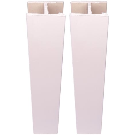 Cyclingcolors – Lot de 2 jonctions de plinthe droite en PVC – Hauteur 100mm – Finition blanche – Raccord esthétique pour cuisine