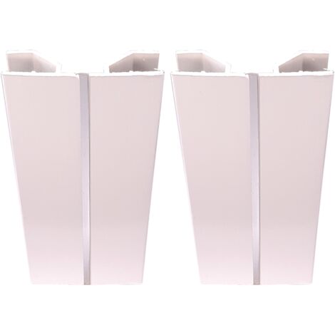 Cyclingcolors – Lot de 2 jonctions de plinthe multiangle en PVC – Hauteur 150mm – Finition blanche – Raccord pour cuisine – Montage facile