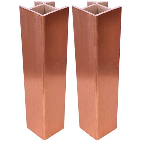 2x Jonction de plinthe 90° en PVC Connecteur Socle Cuisine Raccord Profil, hauteur 80mm finition cuivre brossé