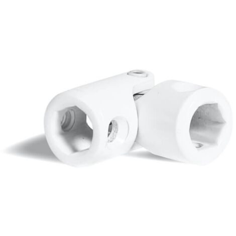Cyclingcolors – Grenouillère manivelle volet roulant 6 pans 10mm – Acier zingué passivé – Revêtement polyester blanc – Entrées femelles 10mm (1/3)