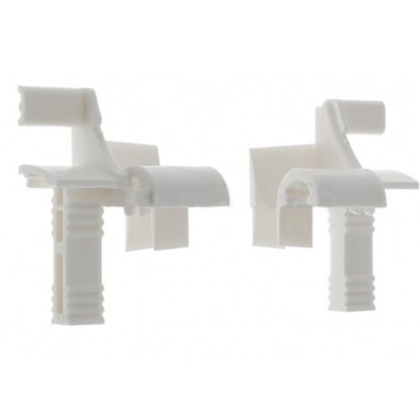 Cyclingcolors – Paire de tulipes pour volet roulant monobloc quart de rond – Pour lames de 7 à 9mm – PVC blanc – Entonnoir et rail de guidage universel