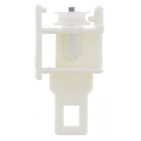 Poulie de renvoi opposé pour tringle 24 x 16mm en polyamide ivoire Accessoire Suspendeur Fenêtre Store Baie vitrée Ouverture Fermeture