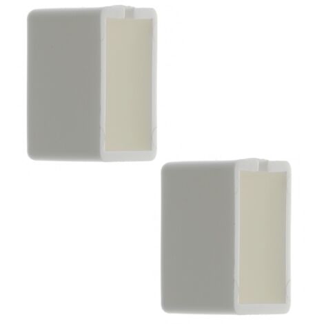 2x Embout de rail de tringle à rideaux 24 x 16mm en polyamide blanc Accessoire Jonction Fenêtre Store Baie vitrée Ouverture Fermeture (1/3)