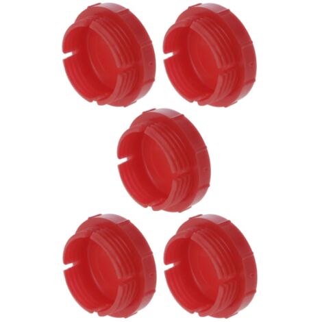 5x Bouchon anti-poussière filetage mâle type métrique en plastique rouge Embout Raccord Capuchon Protection Tuyau Hydraulique Tube, diamètre filetage 22mm pas de vis 1,50mm (1/2)
