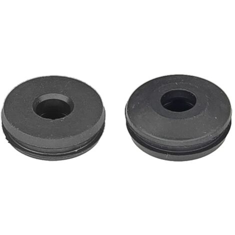 2x Passe cloison universel pour durite passage Ø9mm en caoutchouc noir Gaine Câble Tuyau Flexible Tondeuse Tracteur Débroussailleuse Bouchon Carburant, Ø25mm 1 trou (1/3)